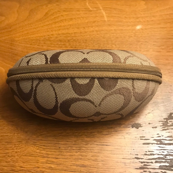 Coach Red/Burgundy & Silver Signature C Sunglasses with Brown Signature C Case - Picture 13 of 14